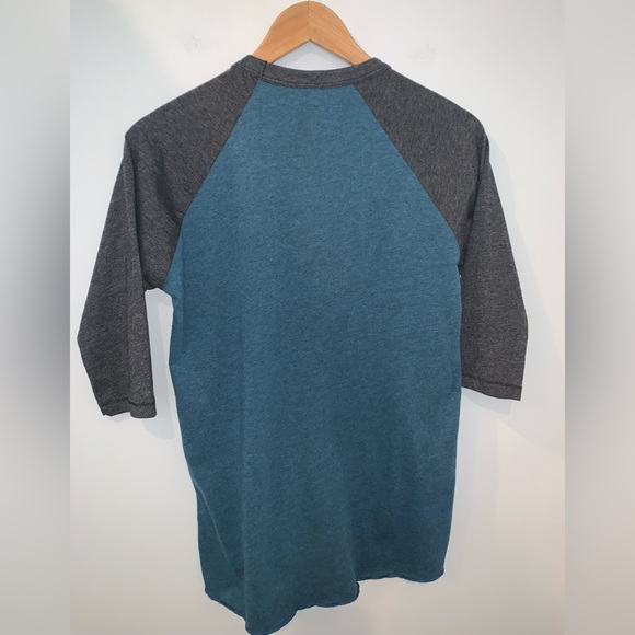 Hooey Tanka Azure & Black Raglan Tee Size Small - Picture 3 of 5